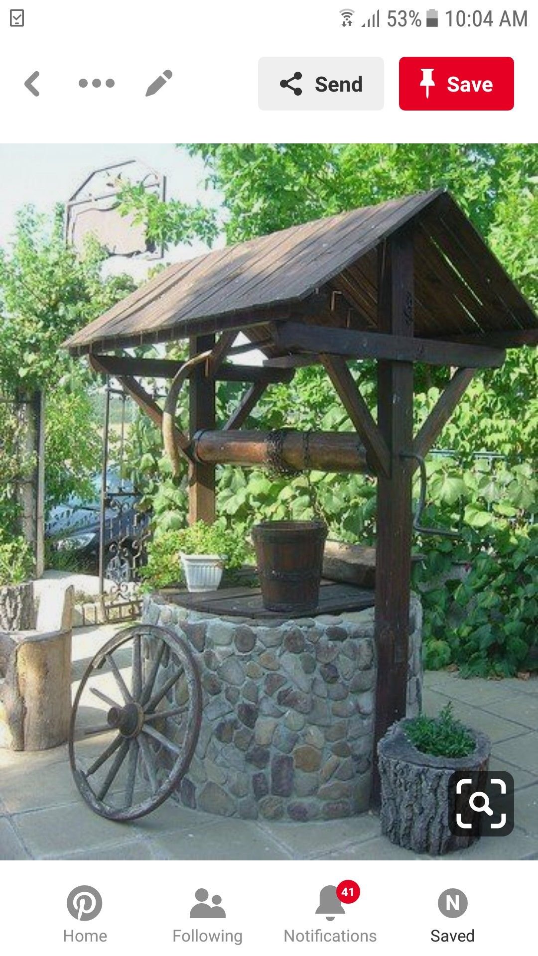 Колодец обложенный камнем
