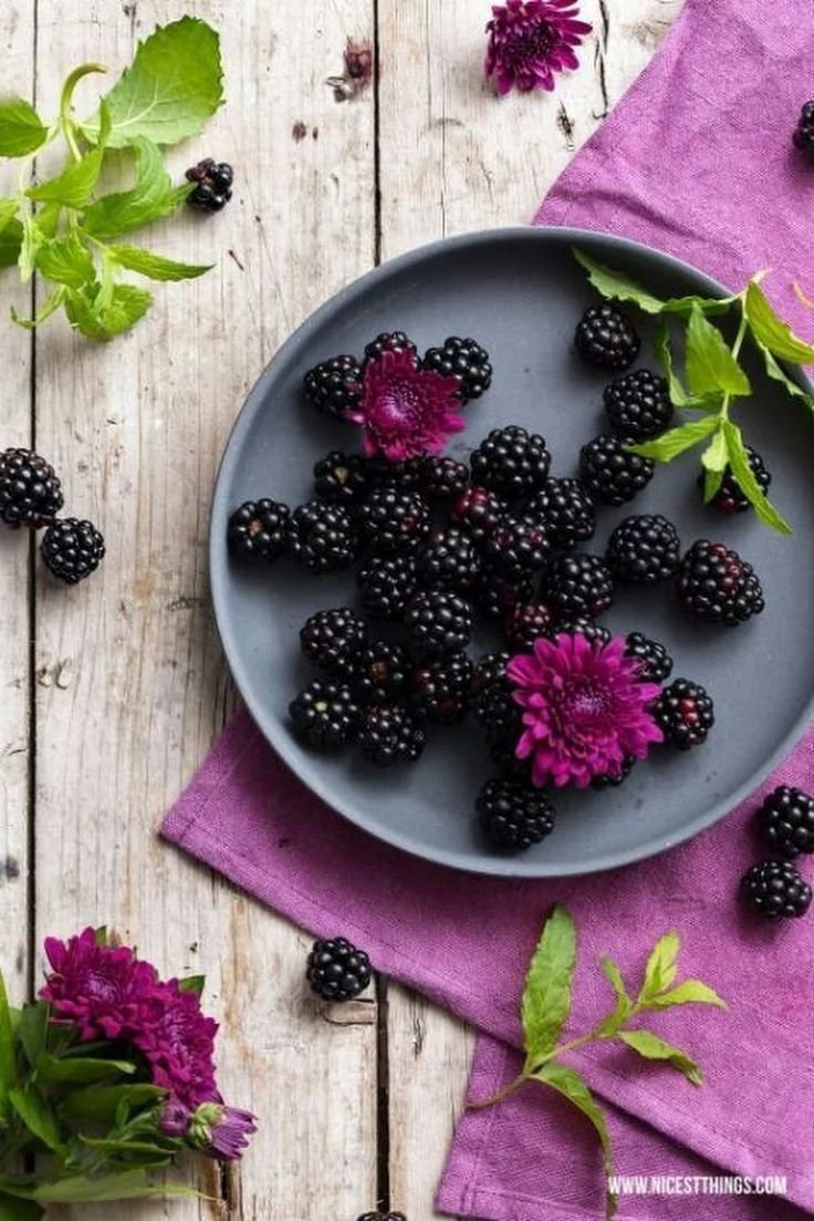 Чёрная малина и ежевика