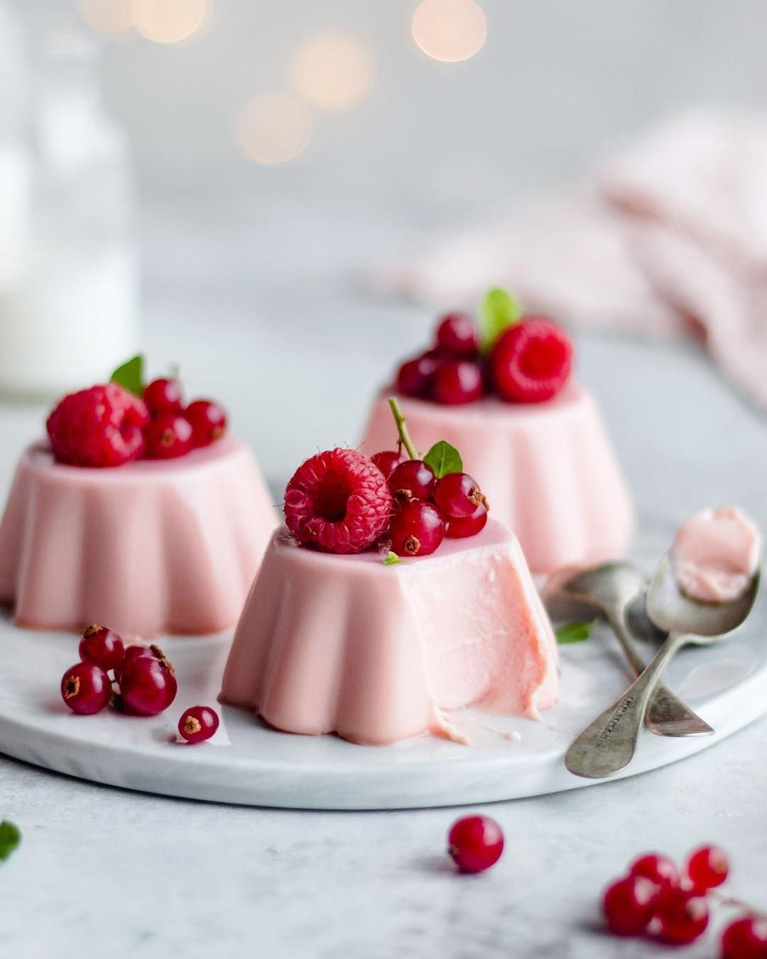 Raspberry panna Cotta