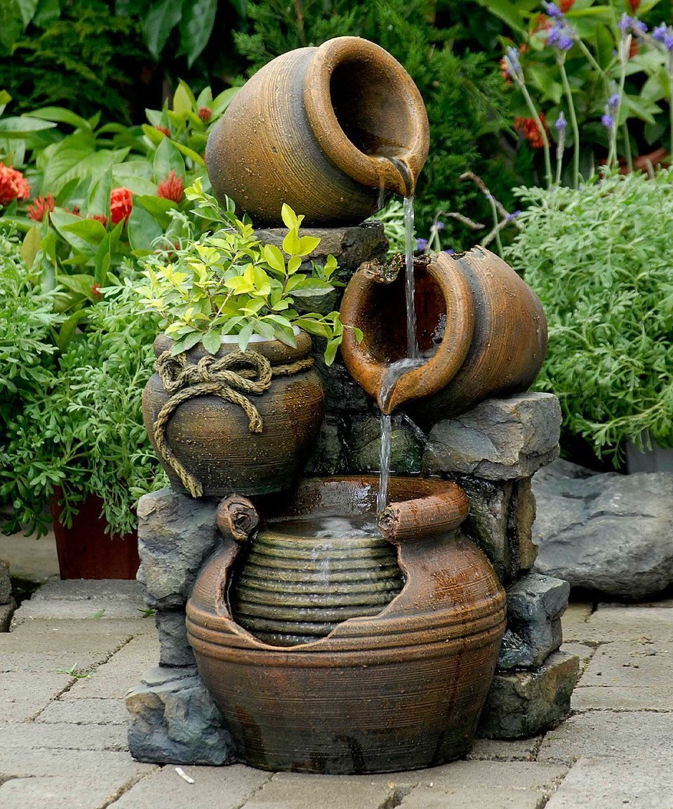 Мини фонтаны для сада