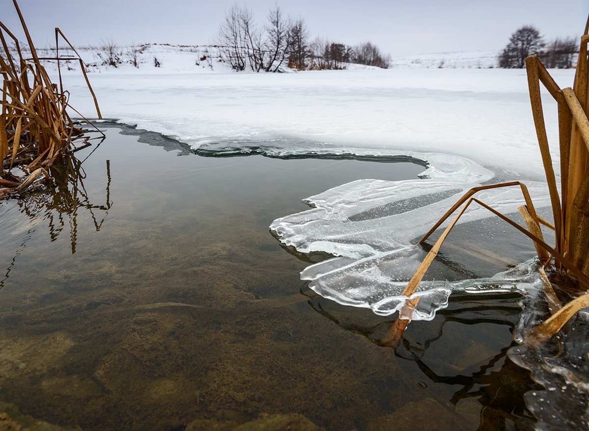 Замерзший водоем