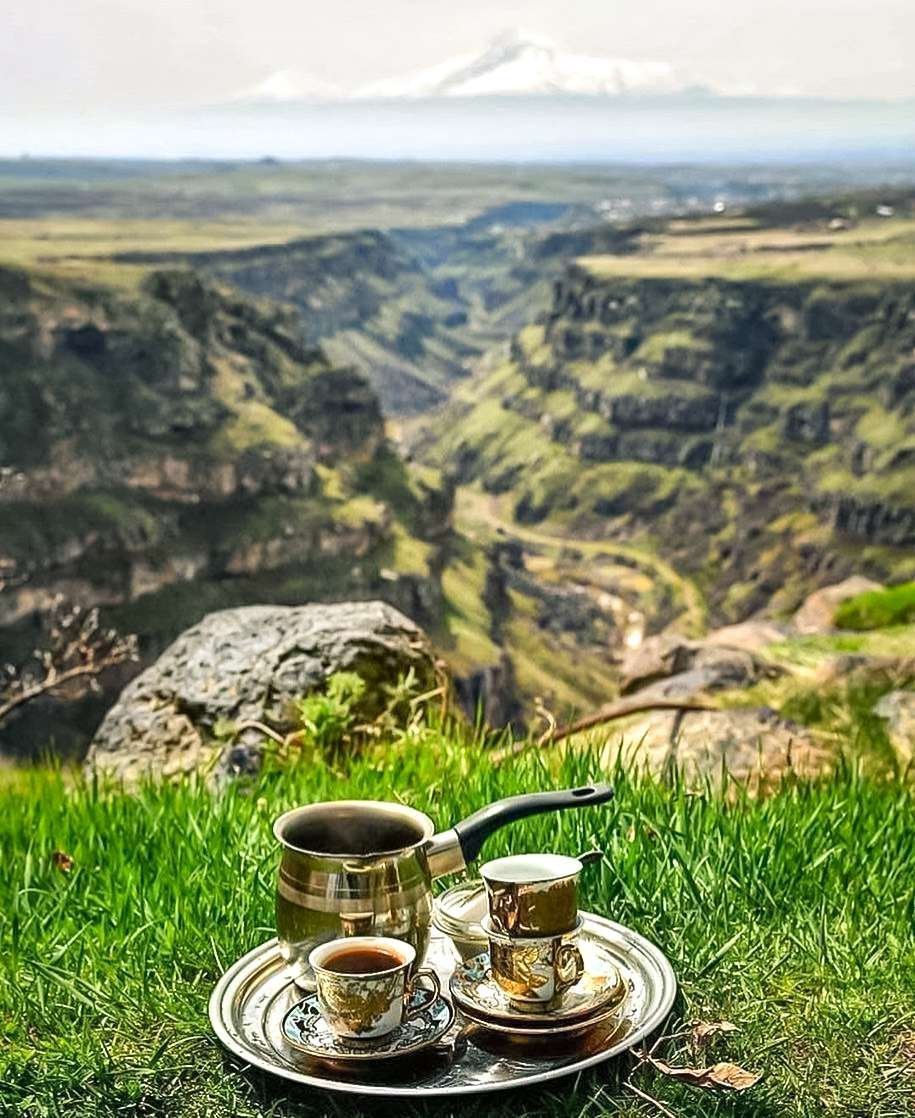 Утро кофе Армения горы