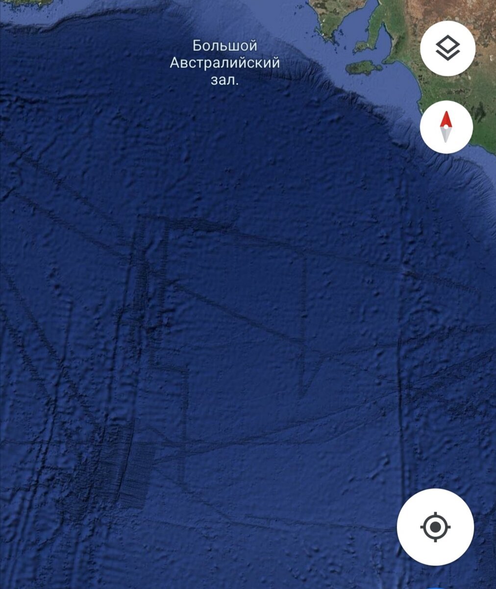 Дно океана со спутника