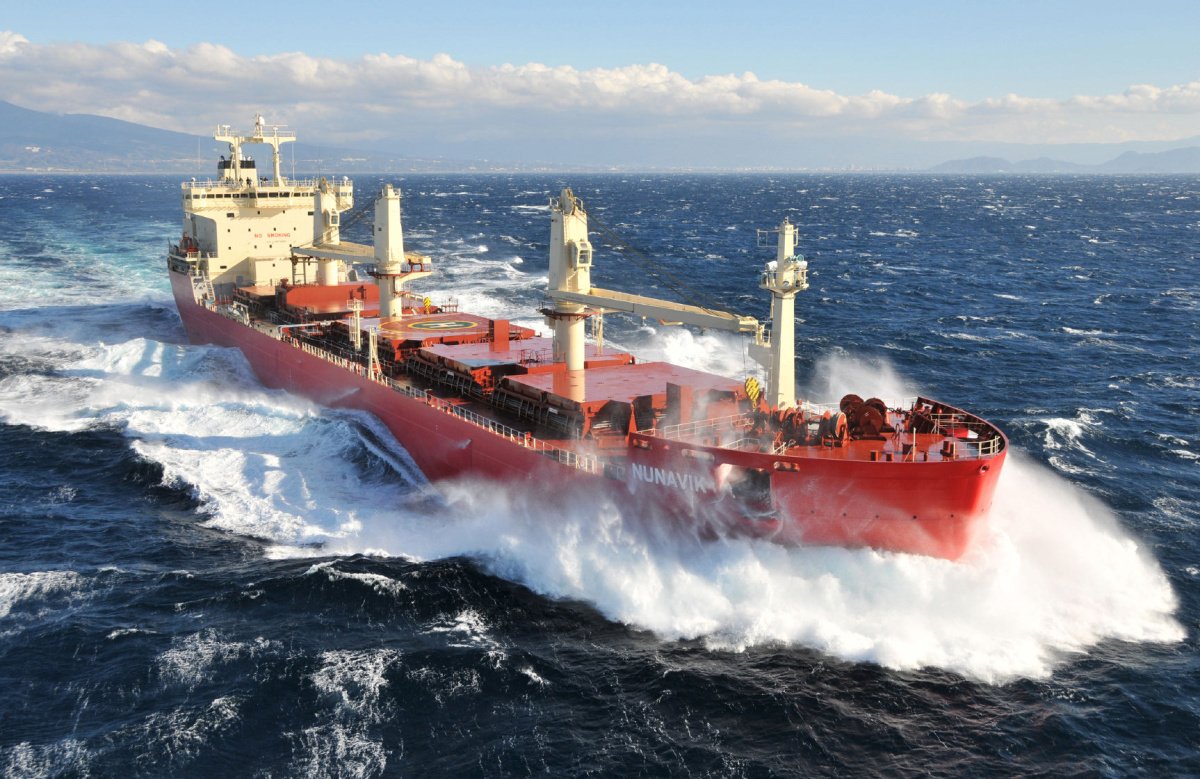 Балкер в море