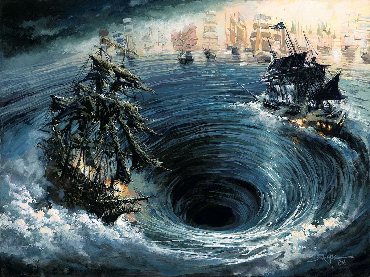 Пираты Карибского моря на краю света водоворот