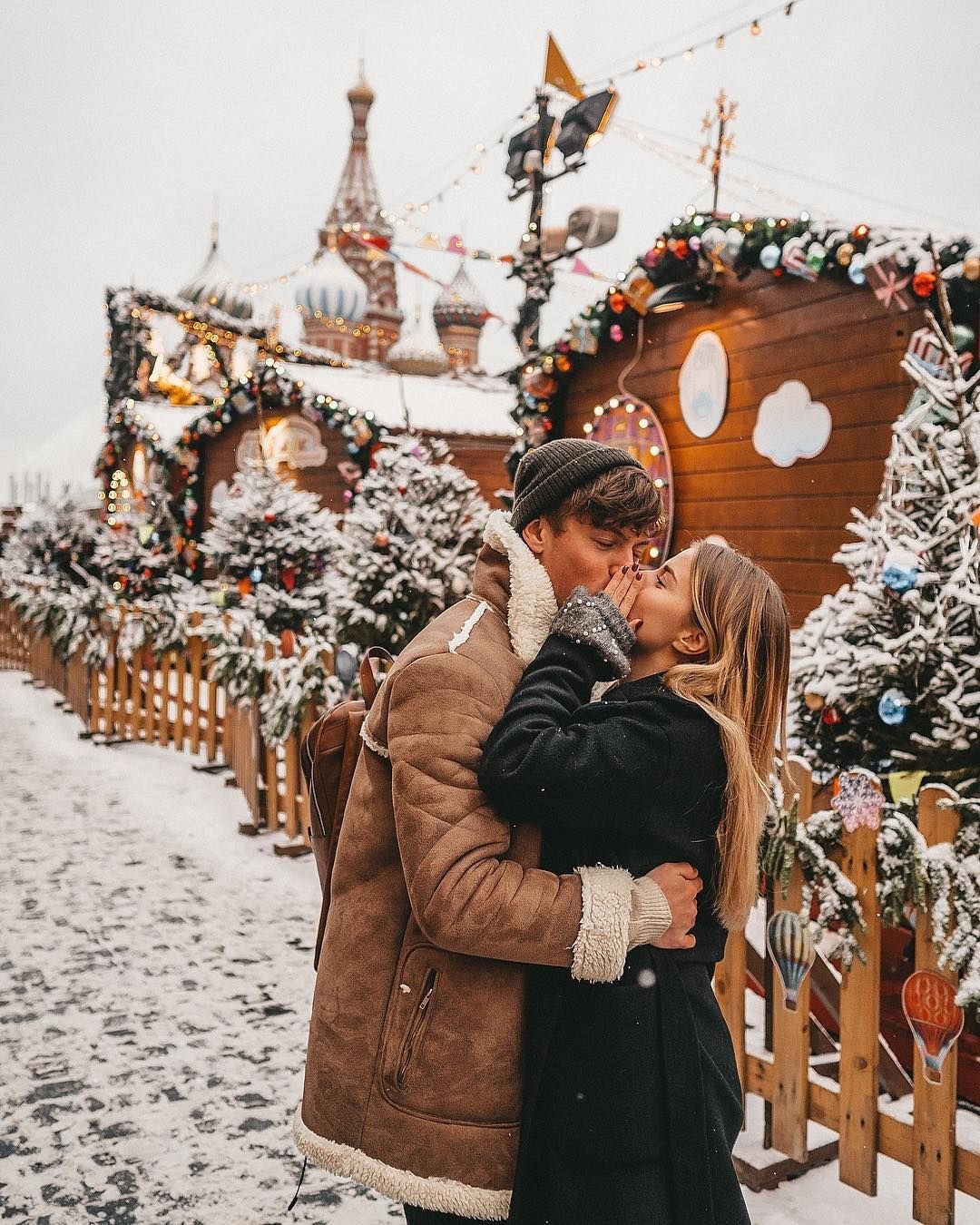 Романтическая фотосессия зимой