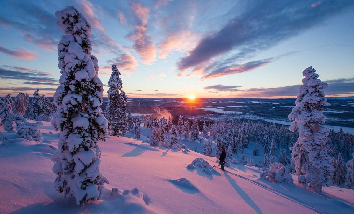 Финляндия зимой Лапландия