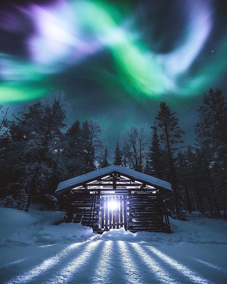 Финляндия Леви Северное сияние
