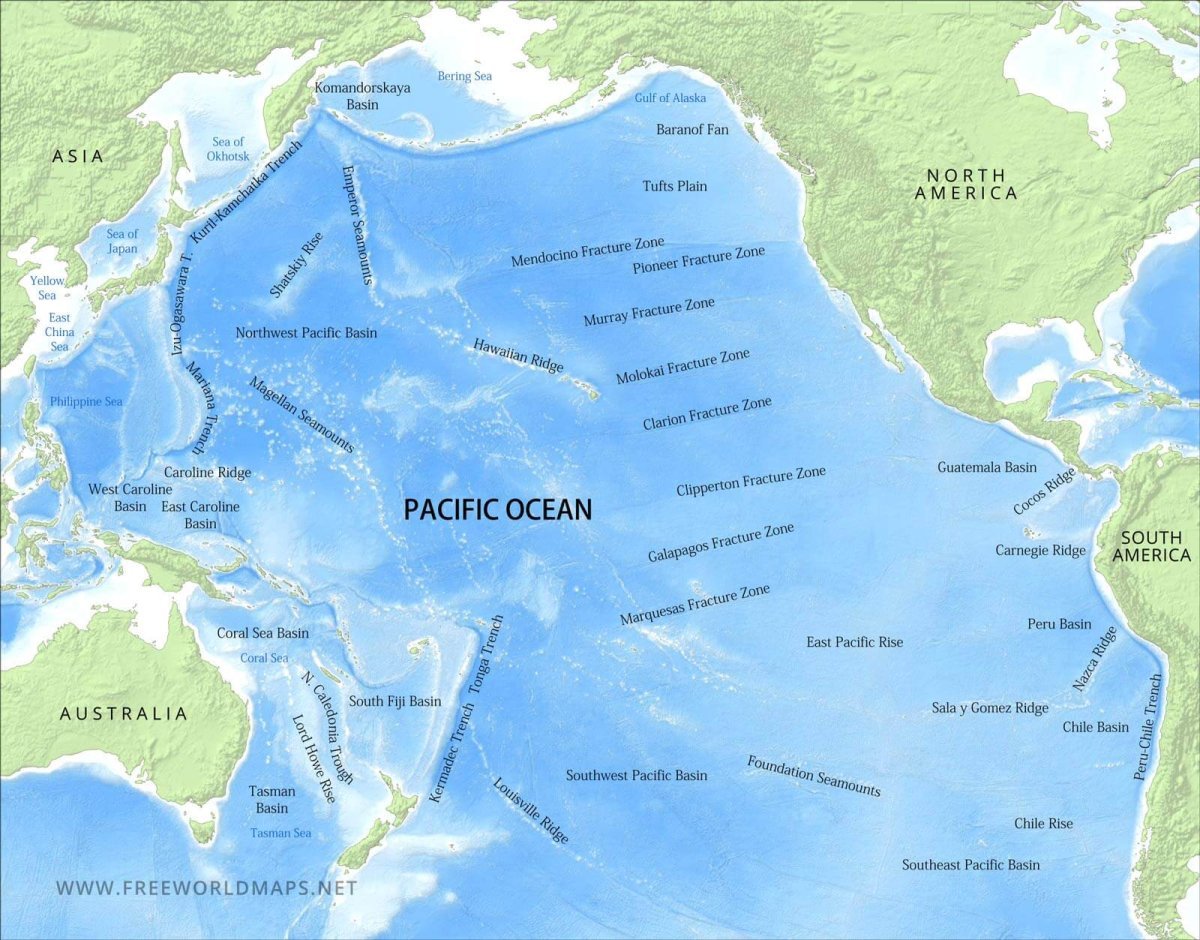 Pacific Ocean на карте