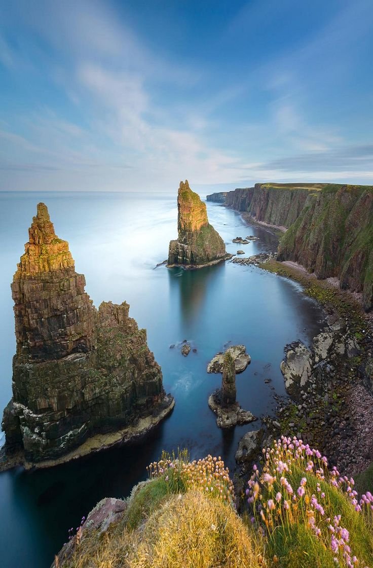Duncansby Stacks Шотландия осень