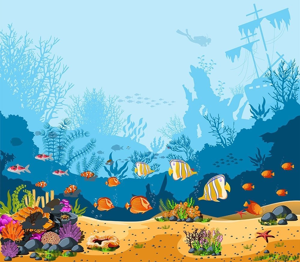 Морское дно рисунок