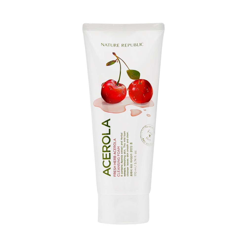 Nature Republic пенка для умывания Fresh Herb Acerola Cleansing Foam, 170 мл