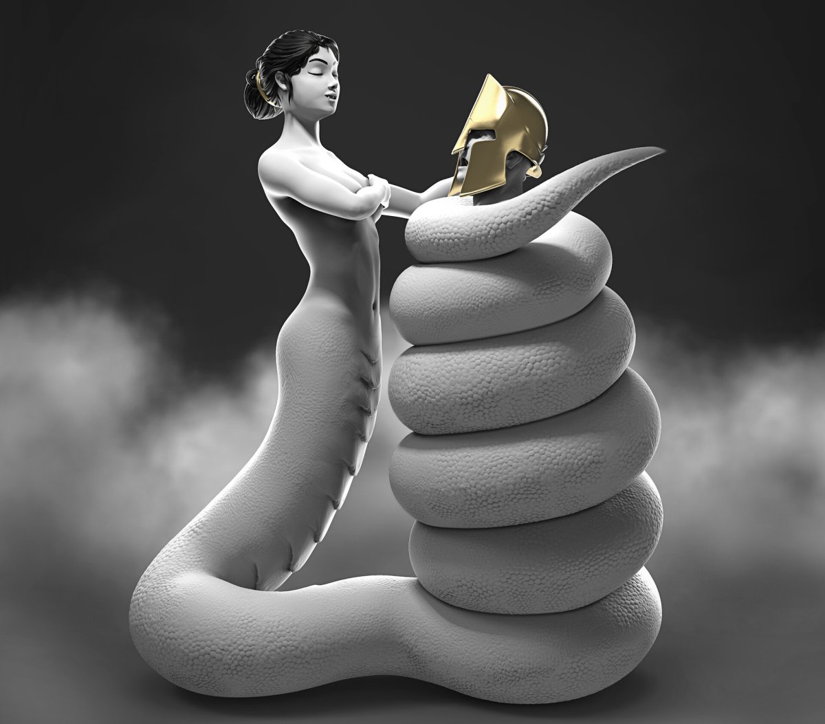 Женщины и змеи 3d Графика