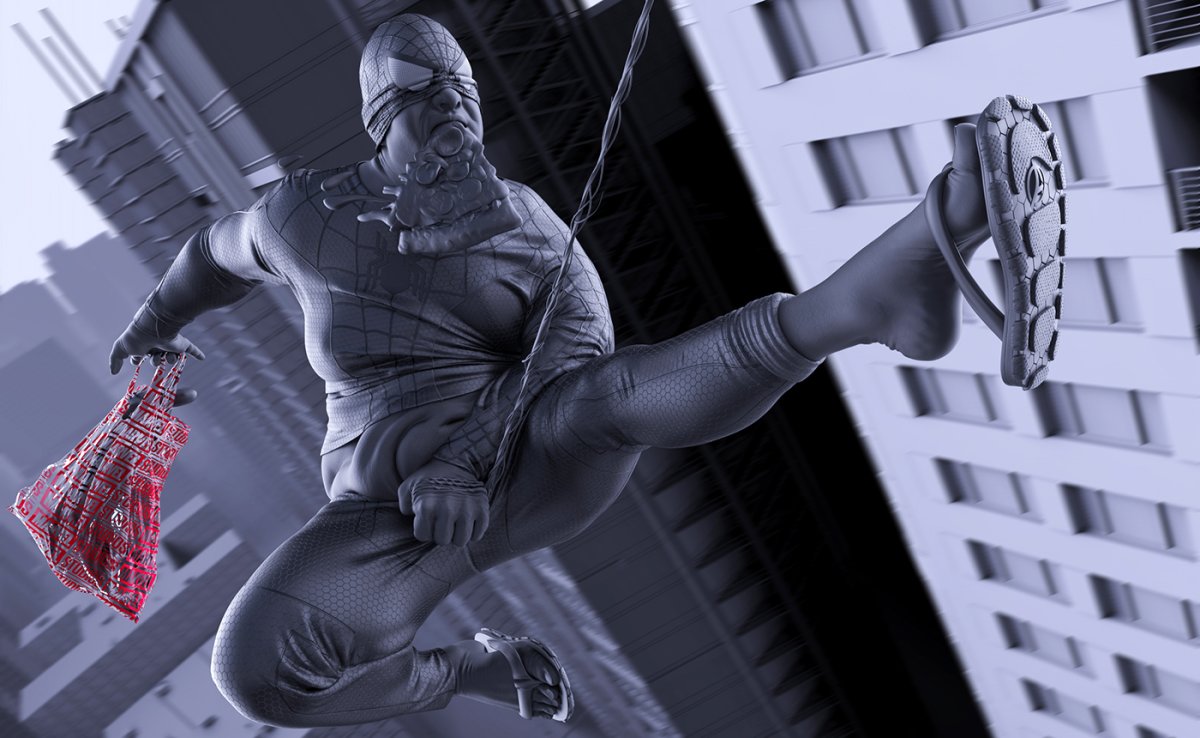 Zbrush человек паук