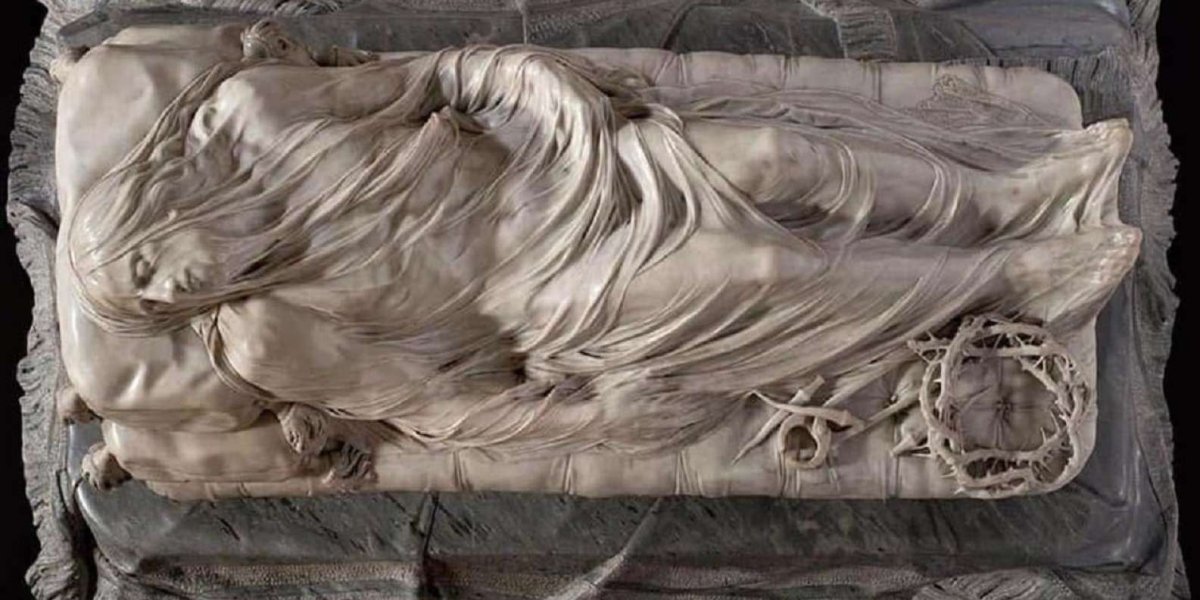 Cristo velato резца Джузеппе Санмартино