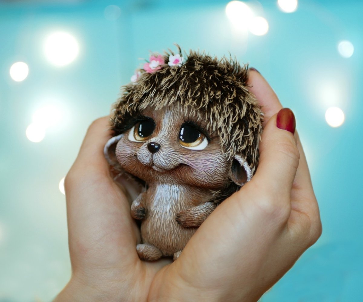Ежик полимерная глина