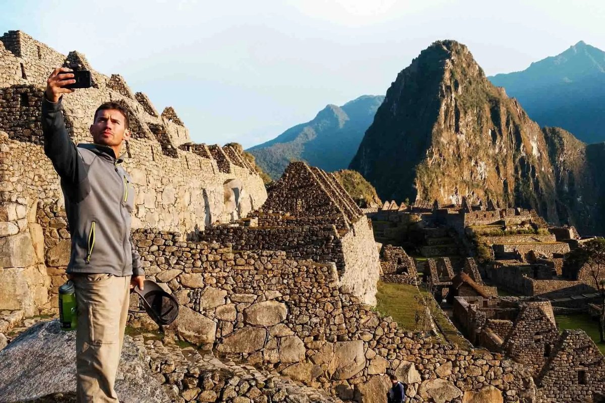 Selfie in machu Picchu