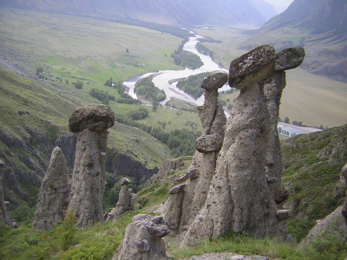 Кату Ярык горный Алтай каменные грибы