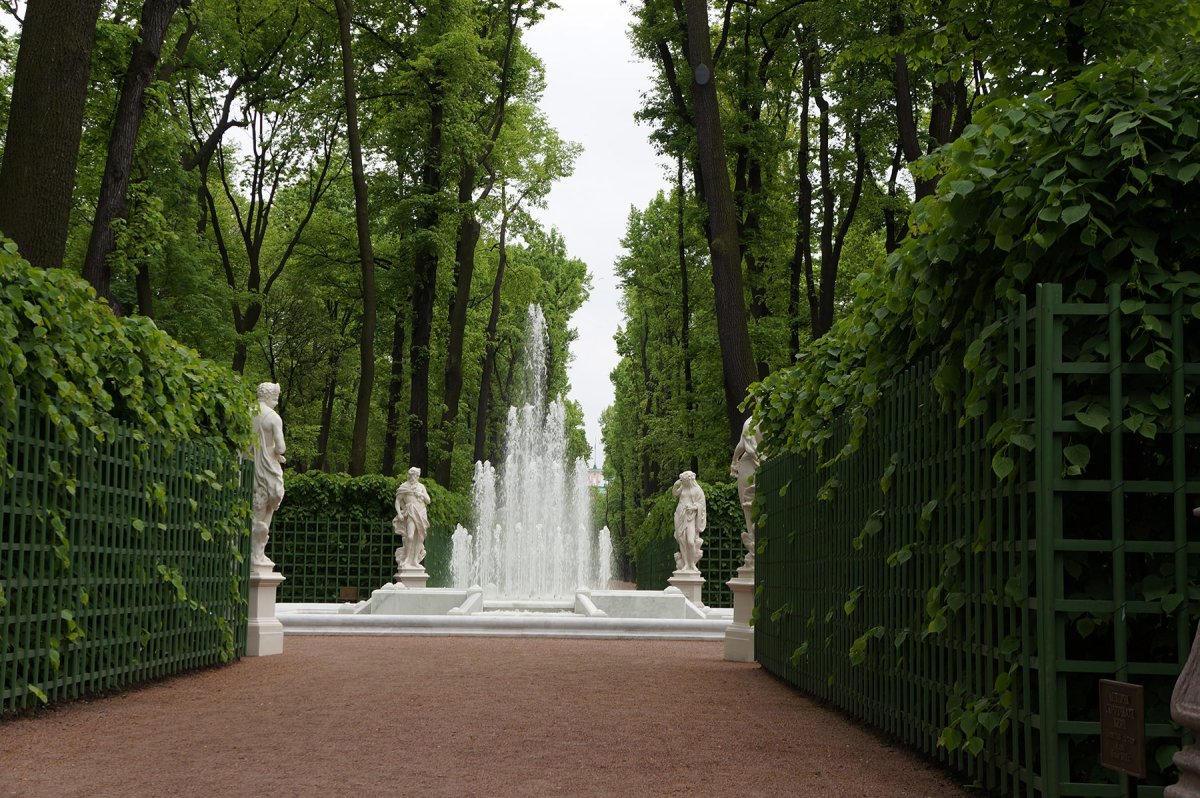 Парк летний сад в Санкт-Петербурге