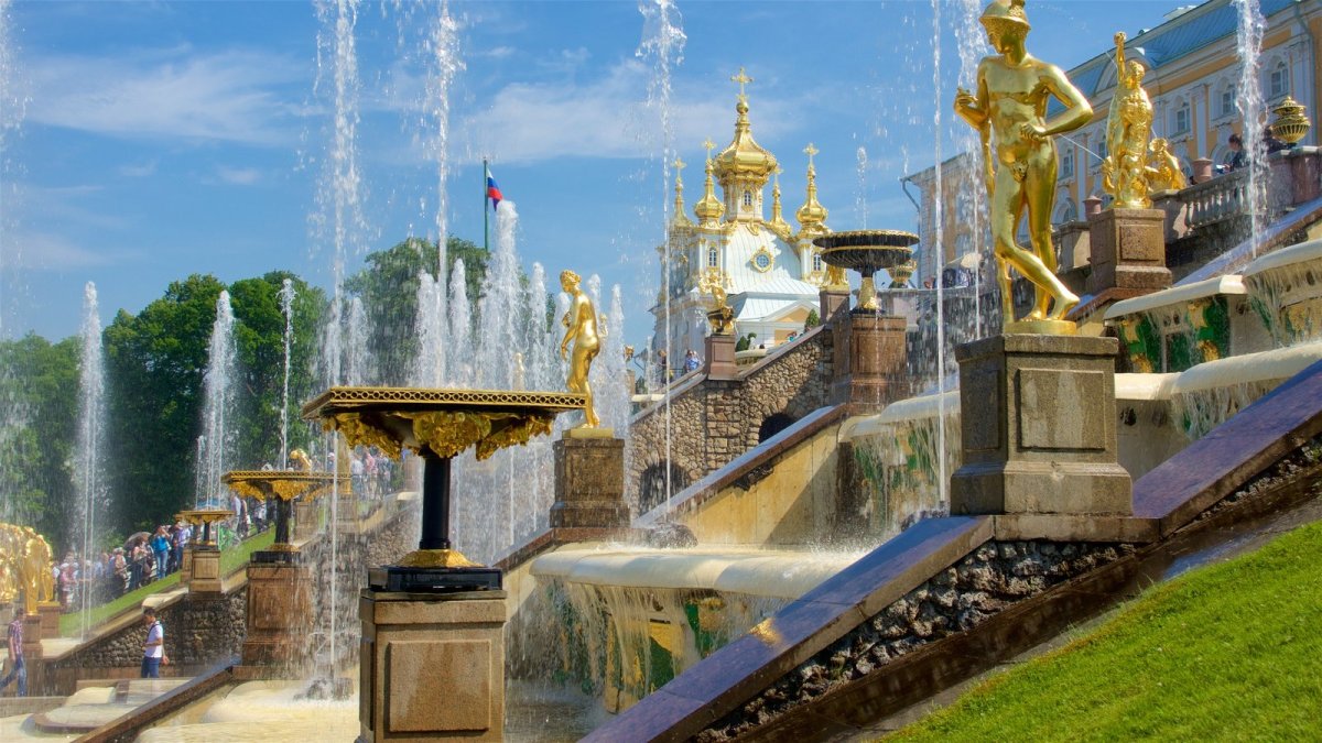 Петергоф фонтаны, каскады, сады, ландшафт