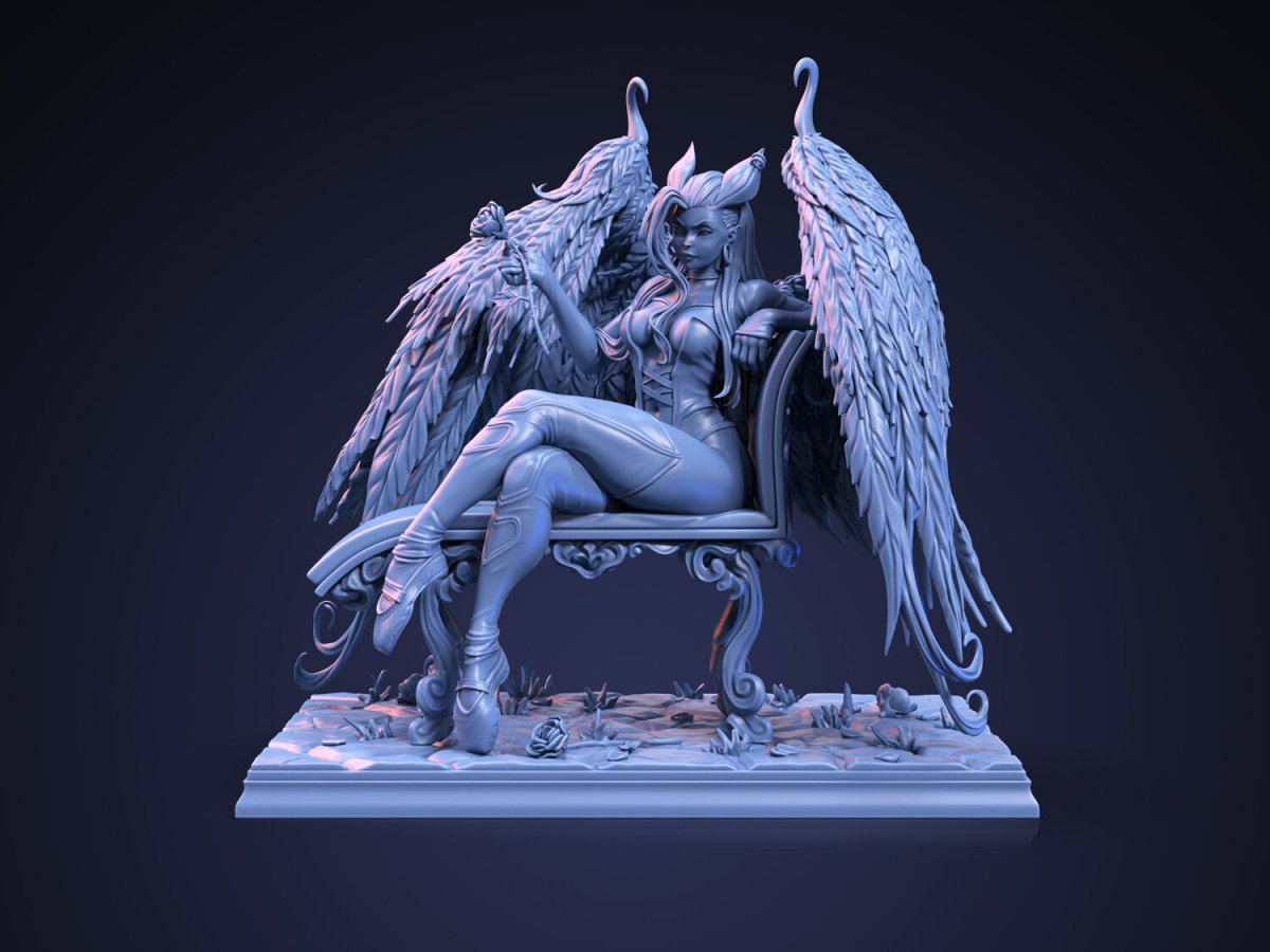 Demoness 3d Print 28mm Miniature