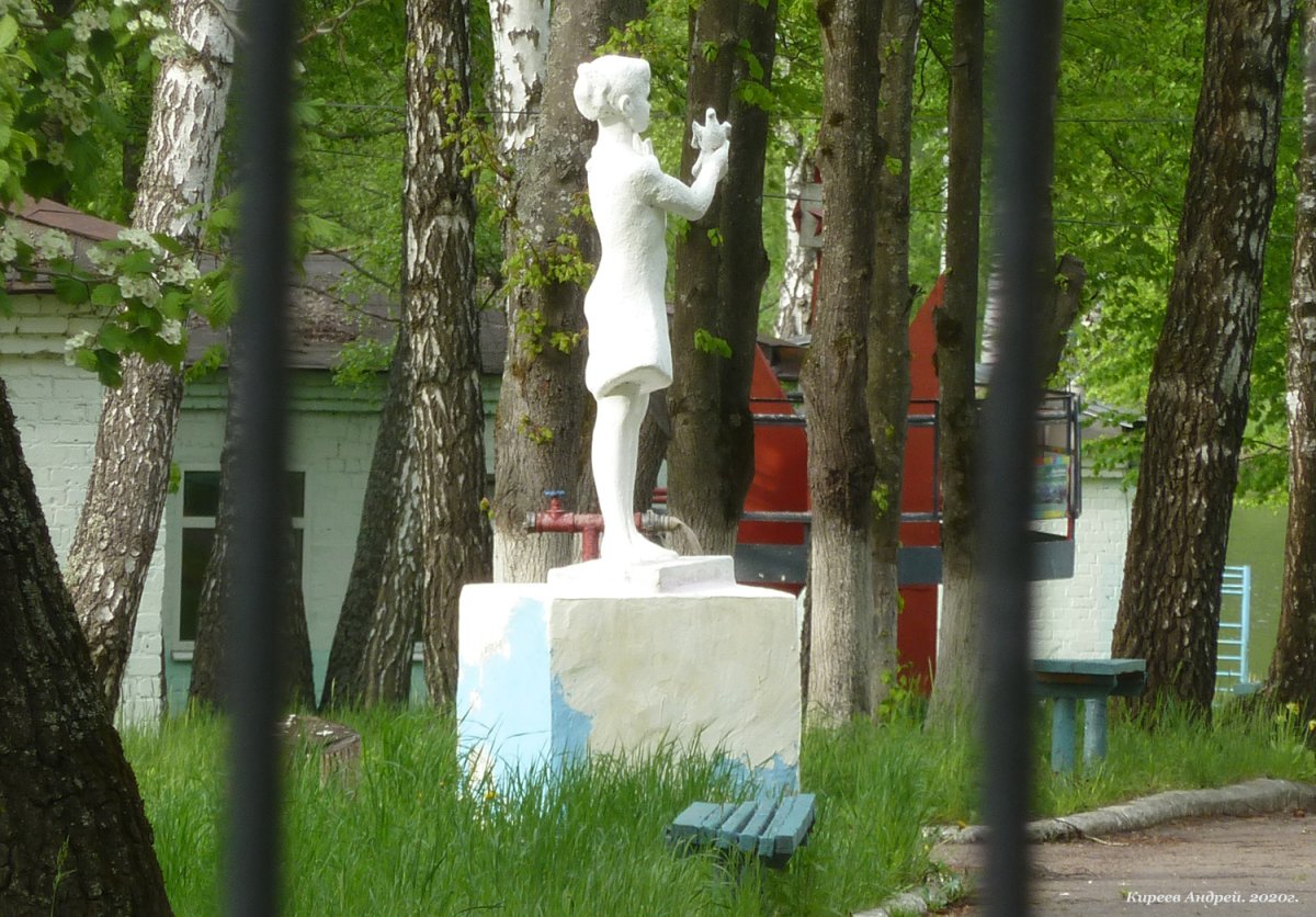 Памятник девочка с голубем