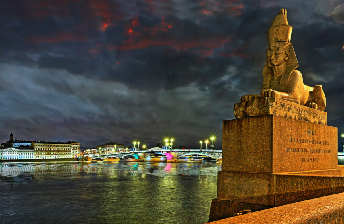 Благовещенский мост Питер сфинксы