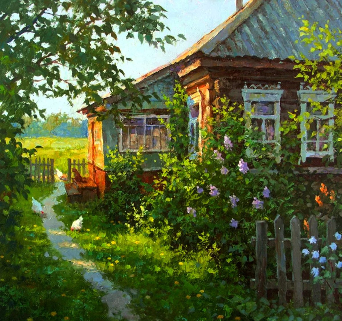 Деревенский пейзаж Дмитрий Левин