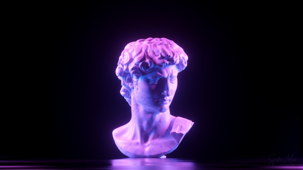 Давид Микеланджело vaporwave