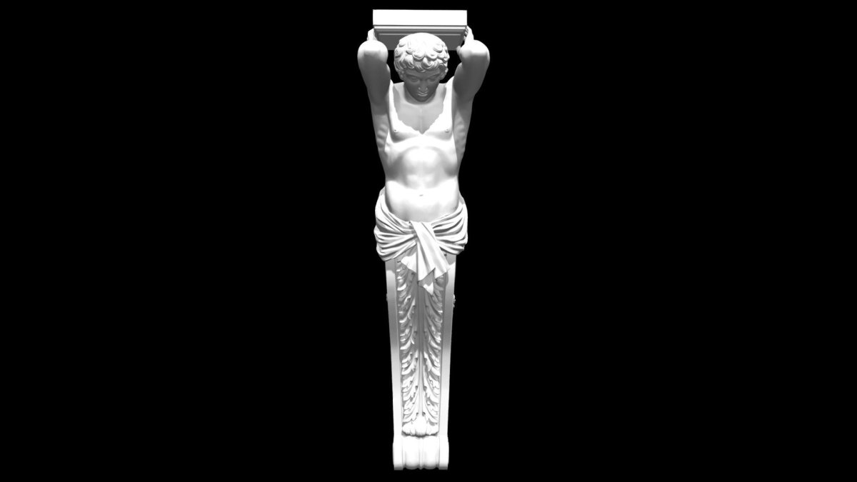 Атлант скульптура 3д ARTCAM