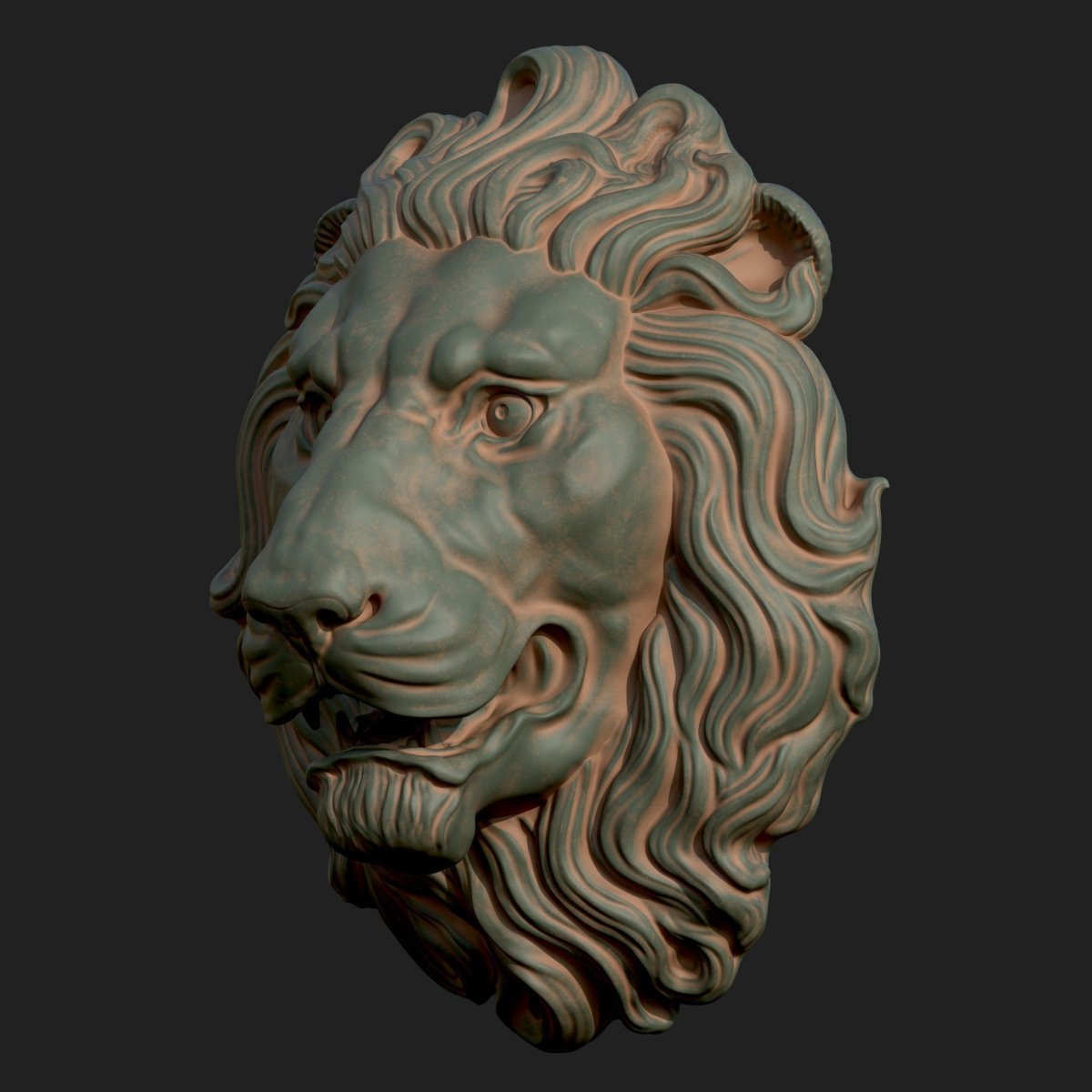 Lion Sculpture 3d model