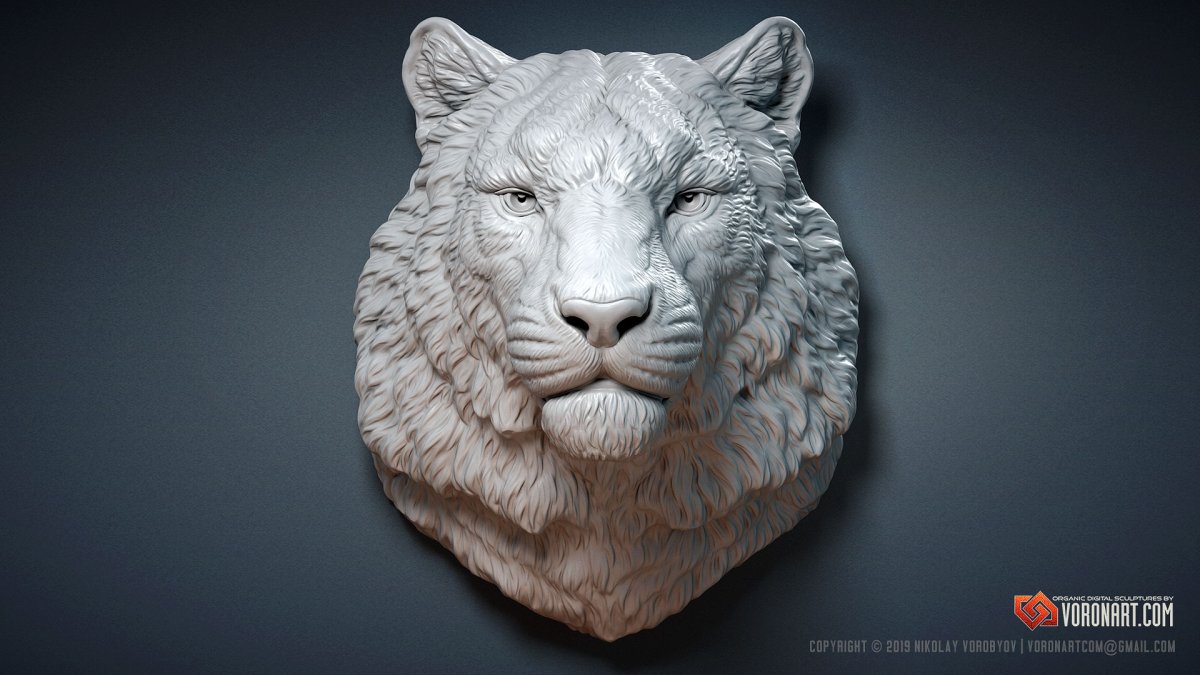3д model head Cat STL