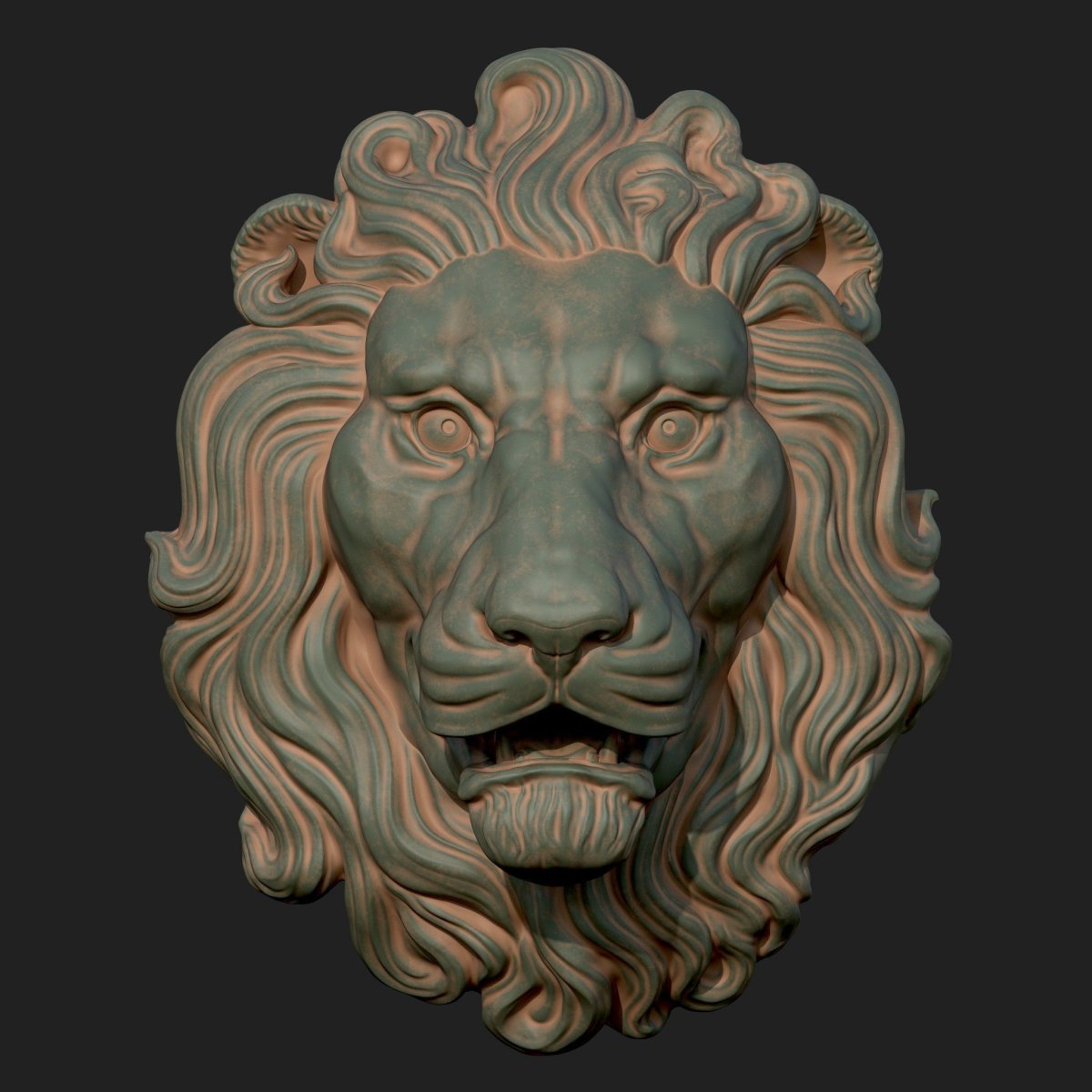 Lion Sculpture 3d model