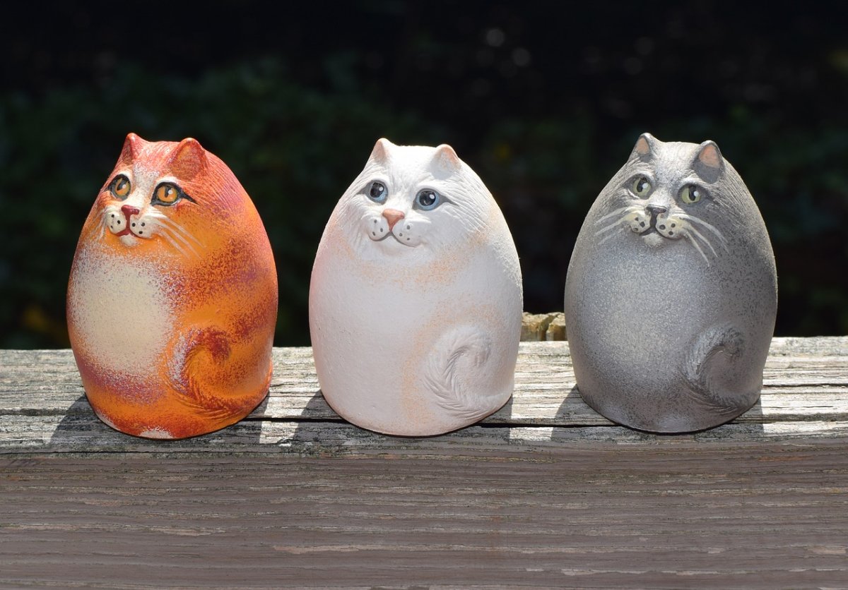 Кошечка из глины