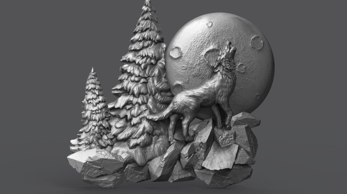 Луна 3d STL модель