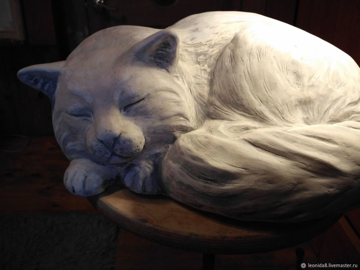Кот из скульптурного пластилина