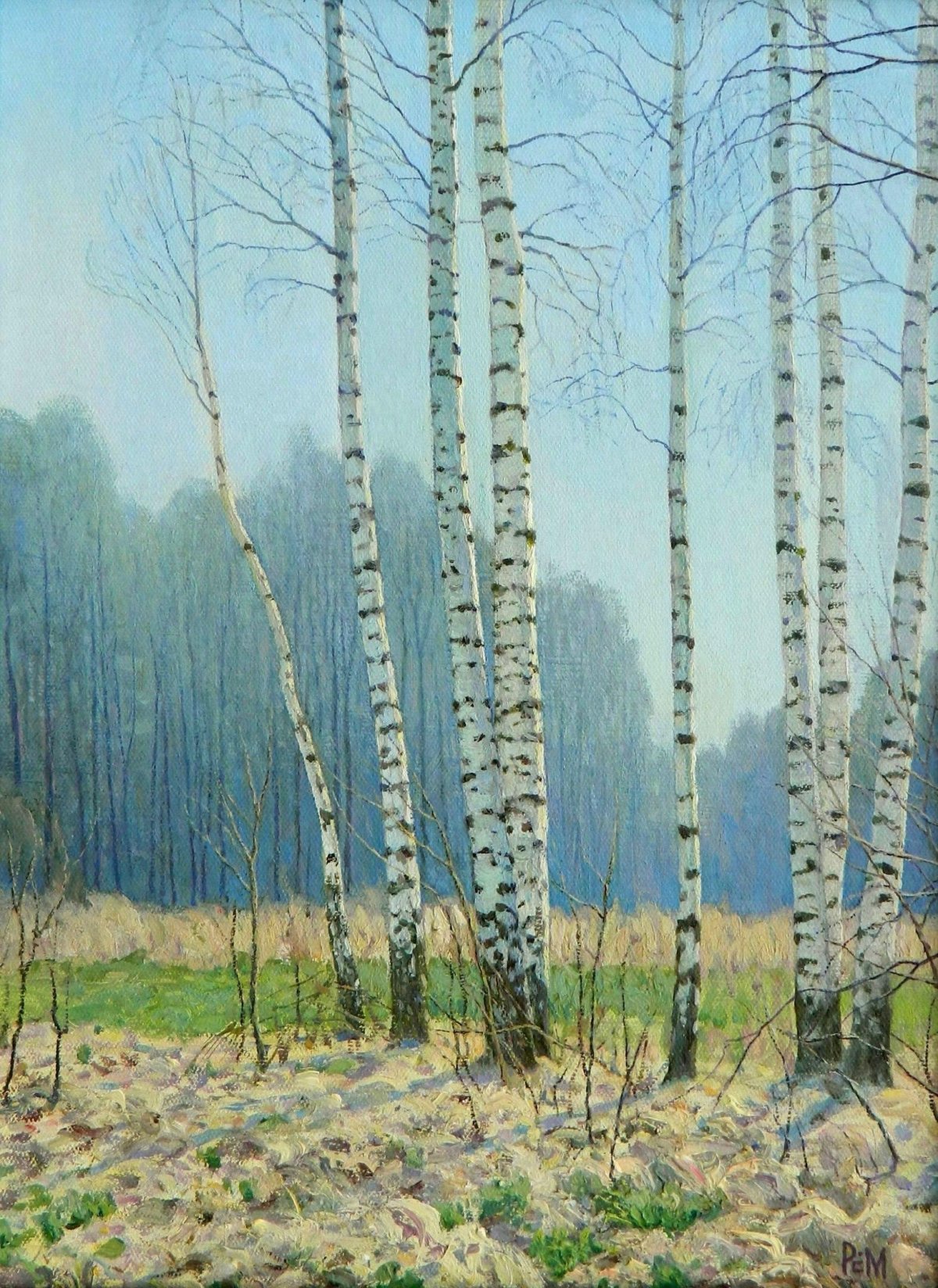 Весенние березы в живописи