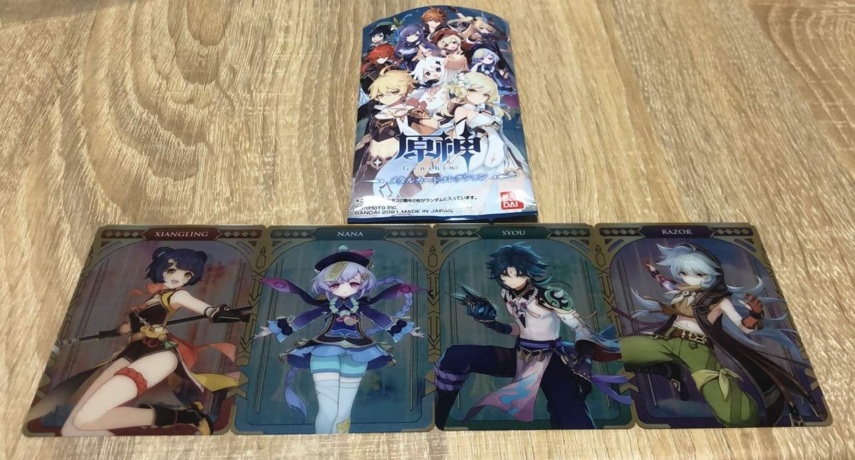Bandai карточки Genshin Impact