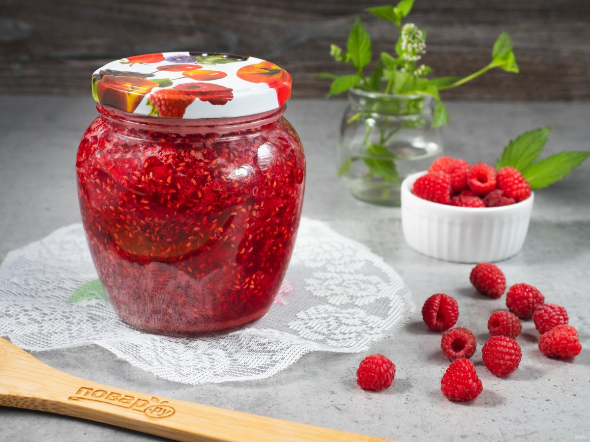 Малиновое варенье без варки