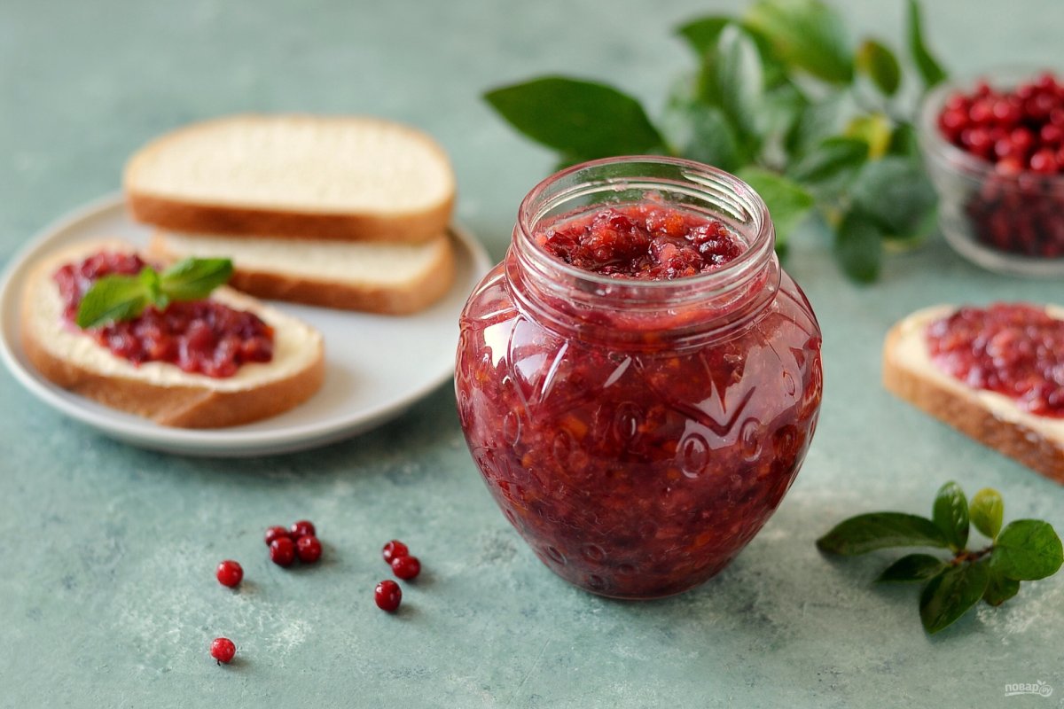 Варенье из брусники с апельсином