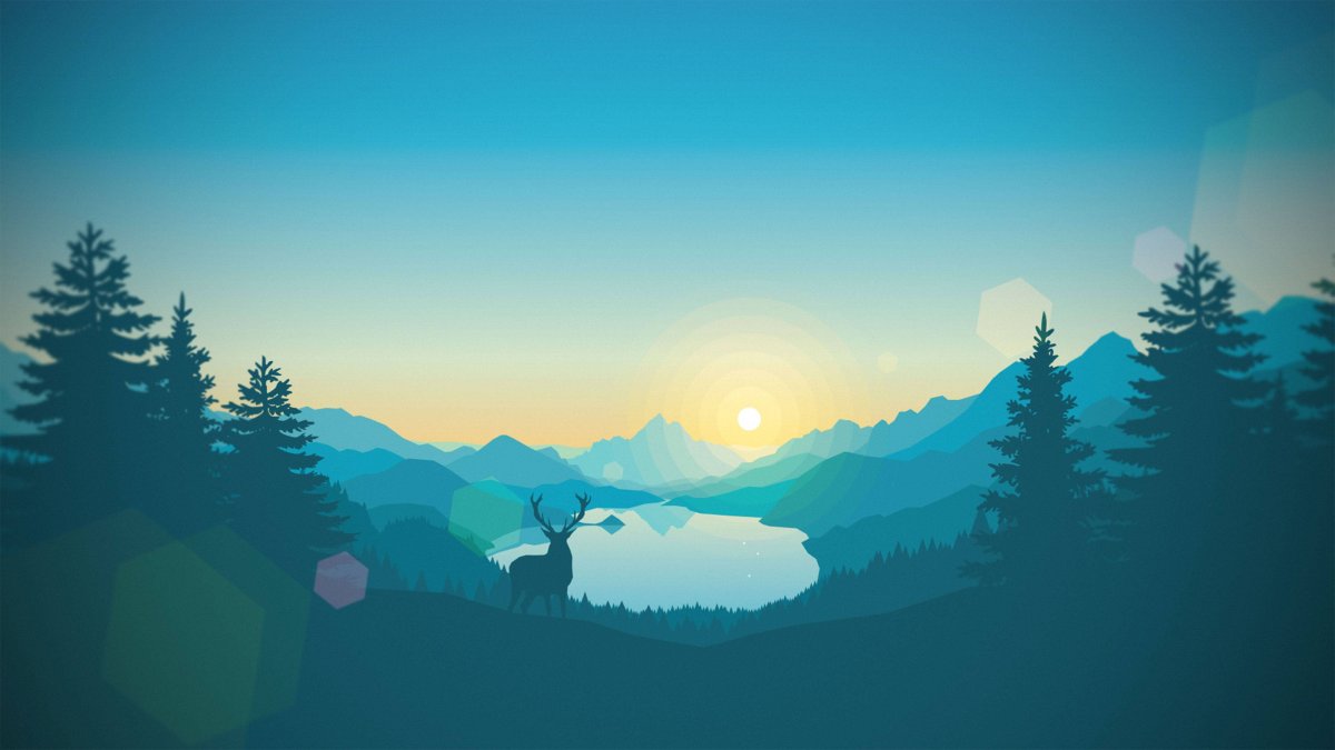 Firewatch лес река горы
