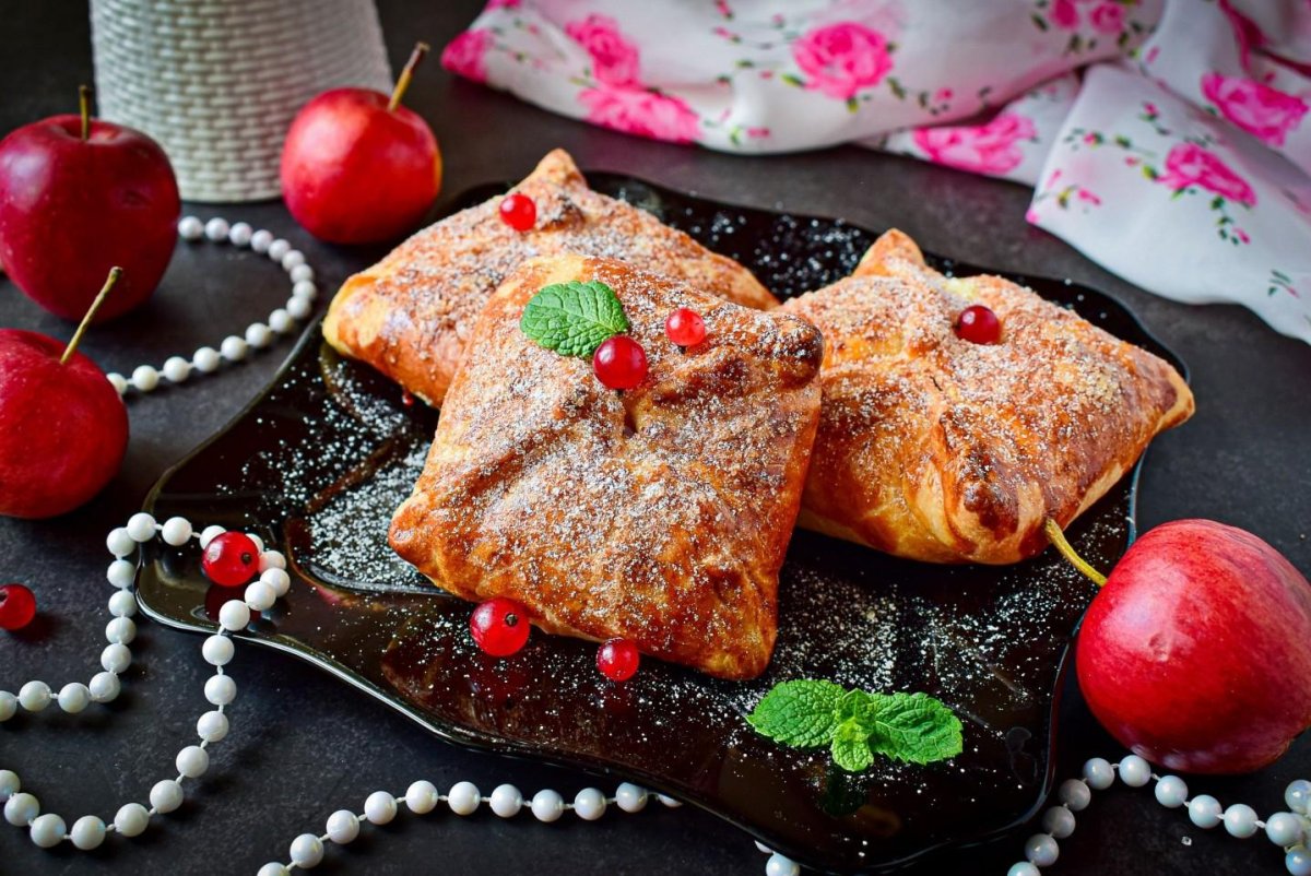 Конвертики с яблоками