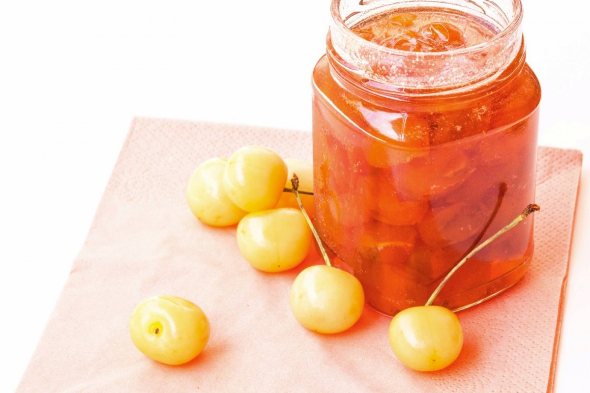 Варенье из белой черешни