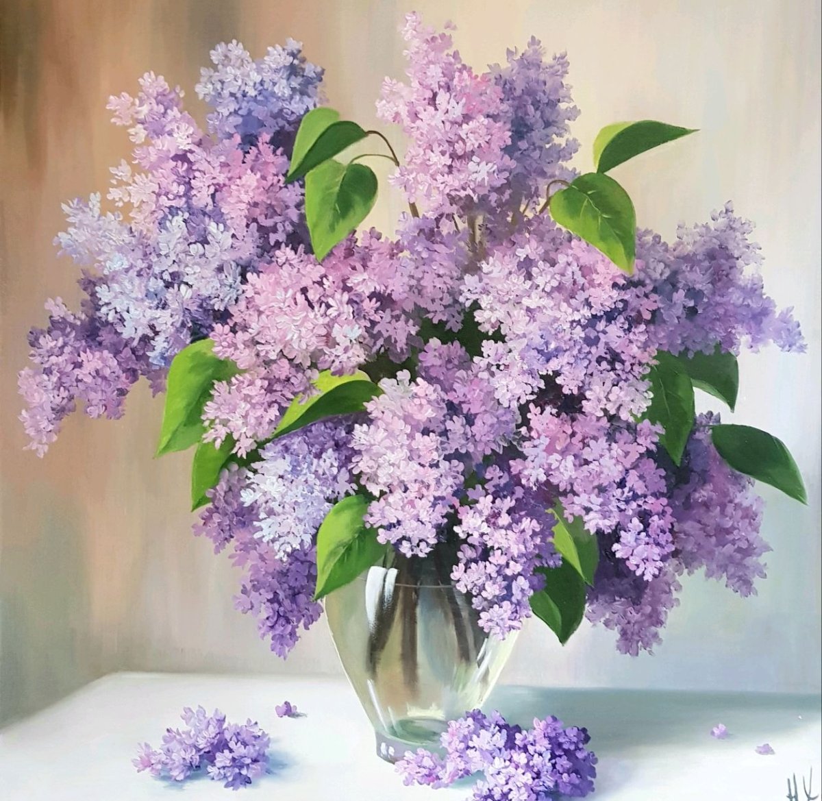 Художник Юлия Боско, "букет сирени."