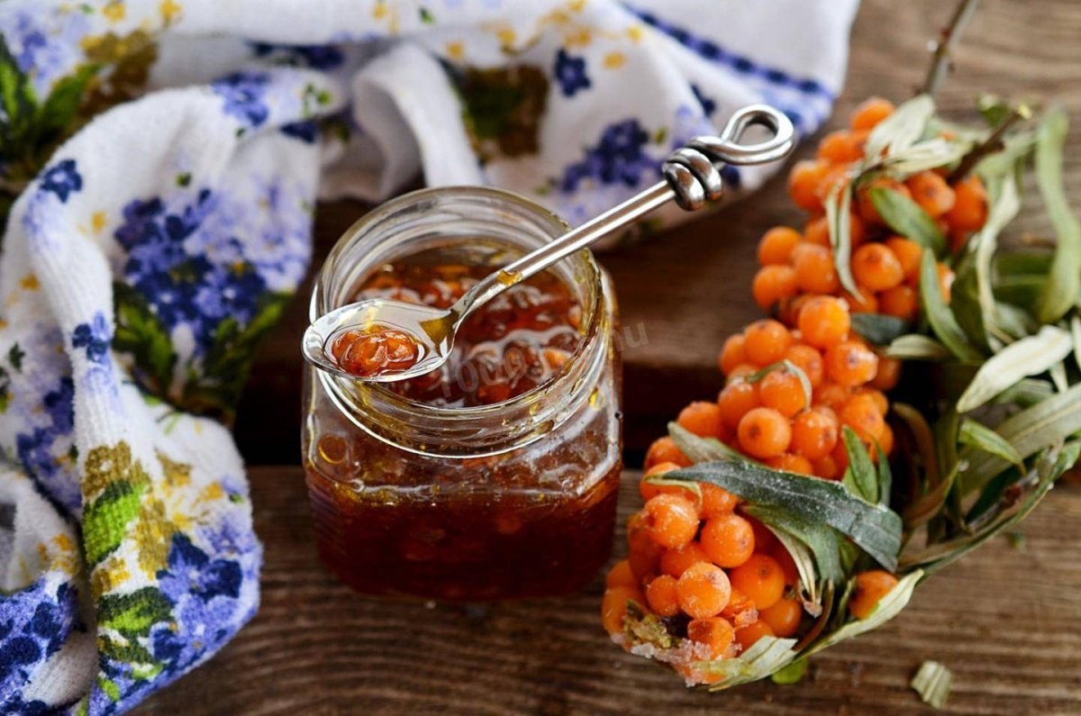 Варенье из облепихи с грецкими орехами