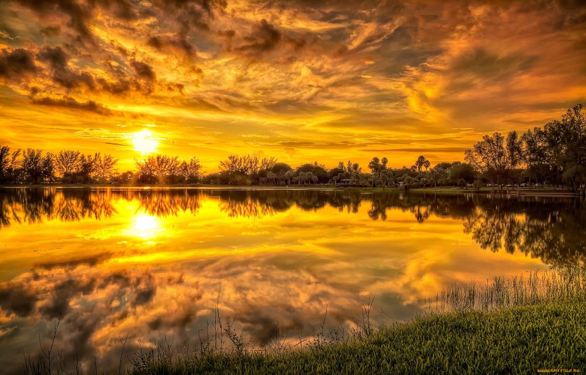 Пейзаж закат