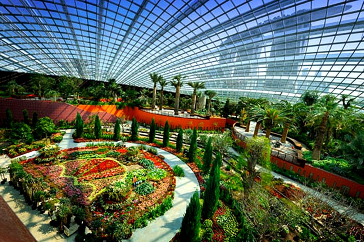 Сингапур, оранжерея 'Flower Dome'.