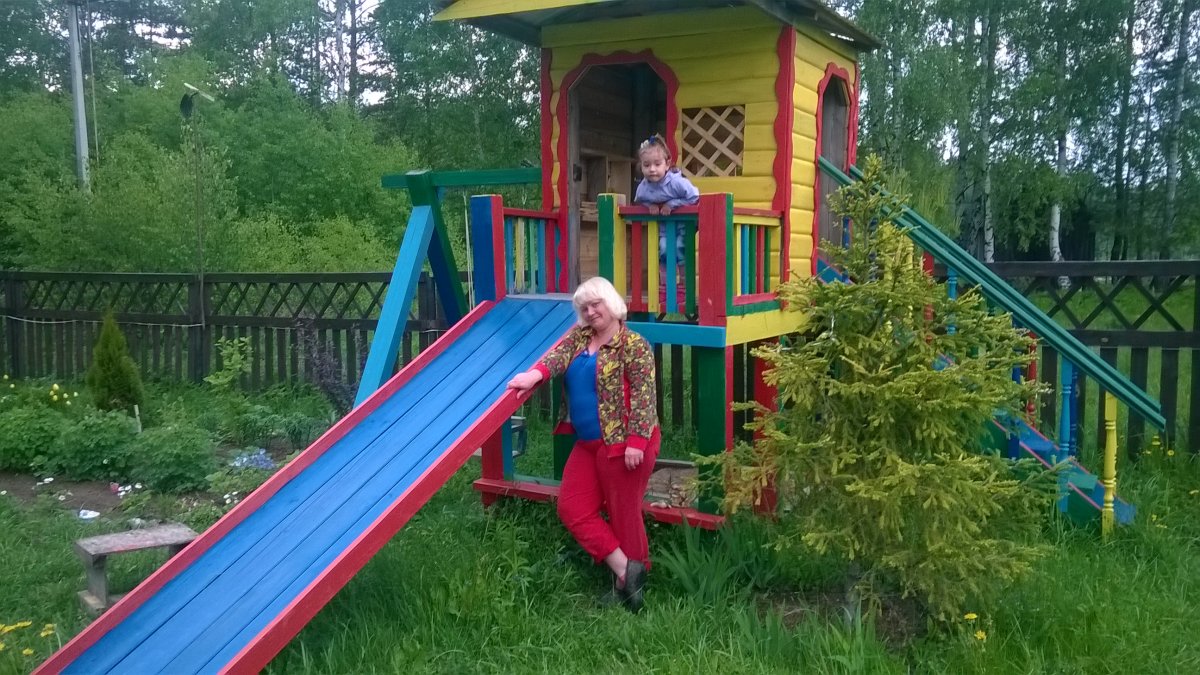 Детская горка для дачи своими руками
