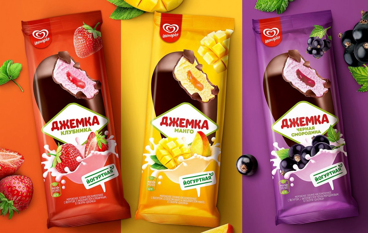Эскимо Джемка с клубникой
