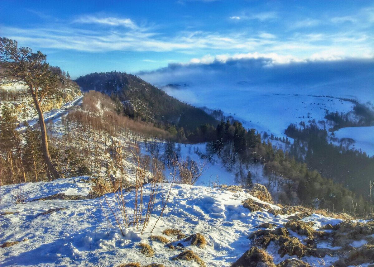 Плато Лаго-Наки Адыгея зима